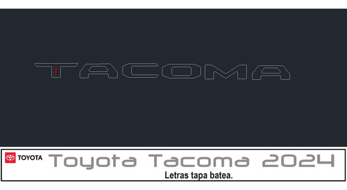 Letras Logotipo Tapa Batea (caja) Toyota Tacoma 2024 Negro Foto 7