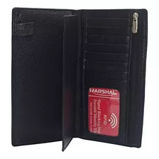 Marshal - Funda Para Chequera De Piel Auténtica, Organizador