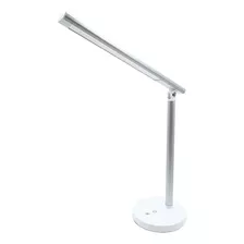 Lampara Escritorio Led Velador 10w Dimerizable 3 Tonos Tbcin Color De La Estructura Blanco/aluminio Color De La Pantalla Blanco/aluminio