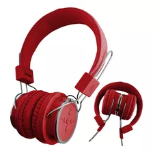 Fone De Ouvido Bluetooth Headset Sem Fio Regulável Corrida Cor Vermelho