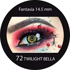 Pupilentes Halloween Fantasía Twilight Bella Estuche + Envio