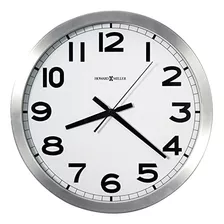 Reloj De Pared Howard Miller Spokane: Aluminio Cepillado Red