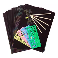 Set De Papel Para Rascar Rainbow Magic Scratch Paper, 50 Uni