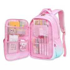 Mochila Bolsa De Costas Feminina Menina Princesa Luxo Kwaii Cor Rosa Barbie