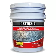 Sellador Cretosil Emulsión 19 Lts. Para Concreto, Barro, Teja, Ladrillo, Mosaico Y Yeso ( Acabado Brillo, Color Transparente)