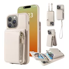 Funda De Piel Con Cremallera Para iPhone 12 Pro Max