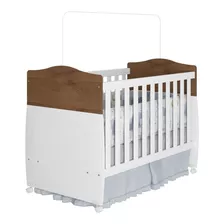 Berço De Bebê 2 Em 1 Mdf Vira Mini Cama Americano 2 Alturas