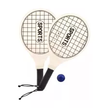  Kit 2x Raquetes Frescobol Tênis De Praia Beach Tennis Bola