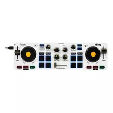 Controlador Hercules Djcontrol Mix, Android / Ios Compatible Color Blanco