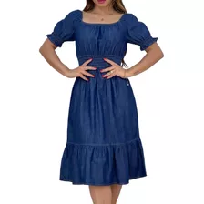 Vestido Feminino Jeans Ciganinha 