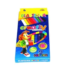 Plastilina Larga X 9 Colores Creativ X 12cajas