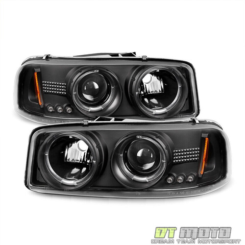 Par Faros Negro Interior Led Gmc Sierra 1500 Sle 2001 5.3l Foto 3