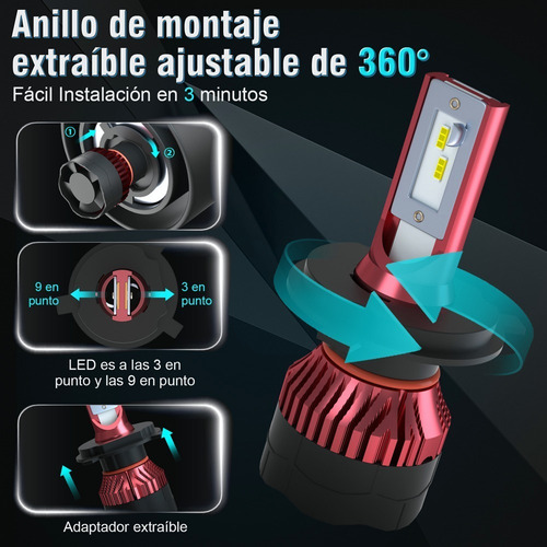 Kit De Faros Delanteros Led H4 H7 H11 9005 9006 9007 70w Foto 6