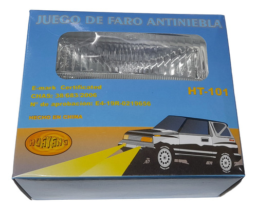 Par Faros Aux Rectangular Vidrio C/soporte H3 12v 55w 125x45