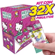 Cx 32x Pirulito Com Anel Da Boneca Hello Kitty Surprise 