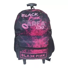 Black Pink K-pop Mochila Rodinhas Com Brinde Escolar Viagem