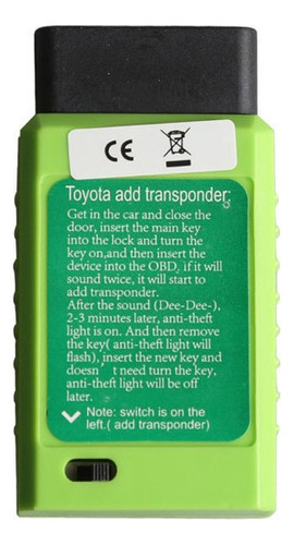 Toyota G/h Chip Programador, Llave Remota Obd, Smart Keymake Foto 4