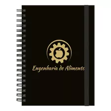 Caderno Colegial Plus Profissões Preto E Gold 200 F