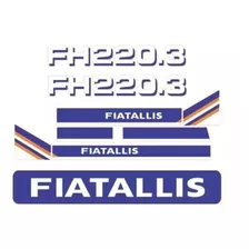 Kit Adesivos Escavadeira Fiatallis Fh220.3 Fh 220.3 Faixas