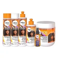 Kit S.o.s Cachos Salon Line Óleo De Manga Com 06 Produtos