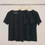 Kit 3 Camisetas Hering Masculina Básica Original Algodão Preto Xg