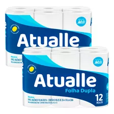 Kit 2 Unidades - Papel Higiênico Atualle Max Folha Dupla 12