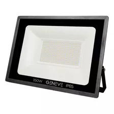 Geneve Ge-fl150 Reflector Led 150w Exterior Alta Potencia Ip65 Luz Fría Color De La Carcasa Negro Color De La Luz Blanco Frío