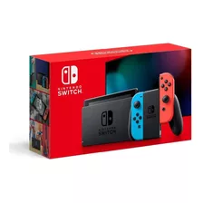 Nintendo Switch With Neon Blue And Neon Red 
