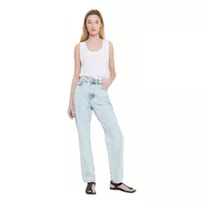 Maria Cher - Jeans Tiro Alto Recto Cher Straight Big Grand