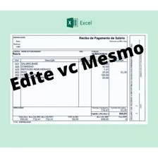 Modelo Holerite Contra-cheque Editável No Excel 2021