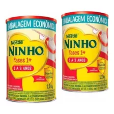 Kit C/2 Fórmula Infantil Em Pó Nestlé Ninho Fases 1+ 1.2kg