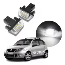 Par De Luz Placa Led Lanterna Para Citroen C3 2003 A 2012