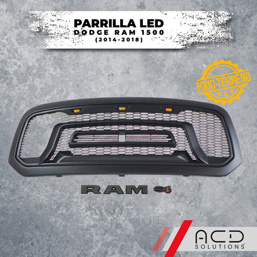 Parrilla Led Tipo Dodge Ram 1500 2014 2015 2016 2017 2018 Foto 2