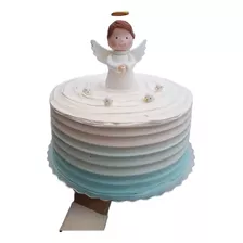 Angel En Porcelana Fria Para Torta De Bautismo