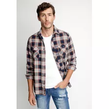 Camisa Hombre Checkered Arizona Fj Marrón Fw 2023 Ferouch