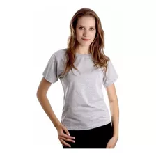 Kit 4 Camisetas Baby Look Feminina Algodão Lisa Blusinha 