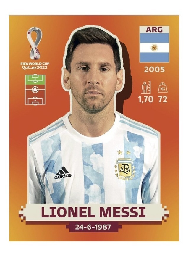 Figurita Mundial Qatar 2022 Panini - #arg19 Lionel Messi 