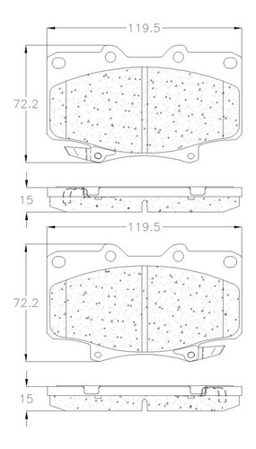 Balata Grc Delantera Toyota Land Cruiser 1991-1997 Foto 2