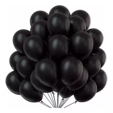 Balão Bexiga Redondo Liso 9 Bompack 30 Unidades Preto