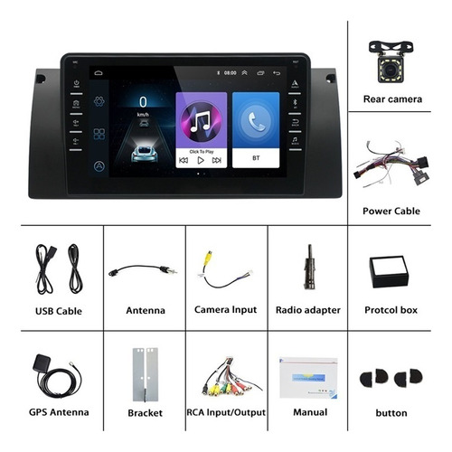 8 Android 9.1 Coche Mp5 Reproductor De Radio For Bmw E39 X5 Foto 10