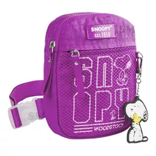 Shoulder Bag Bolsa Transversal Snoopy Moderna Lilás