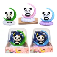 Panda Con Movimiento De Cabeza Luz Solar - Accesorio Autos