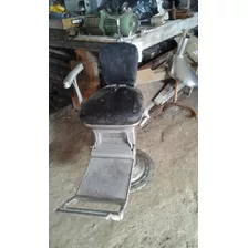 Cadeira de Barbeiro Antiga Cromada com Botonê Konig - Maxibel