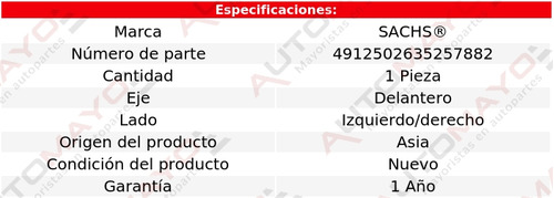 1 - Amortiguador Hid Del Sachs Fifth Avenue Chrysler 80-82 Foto 2