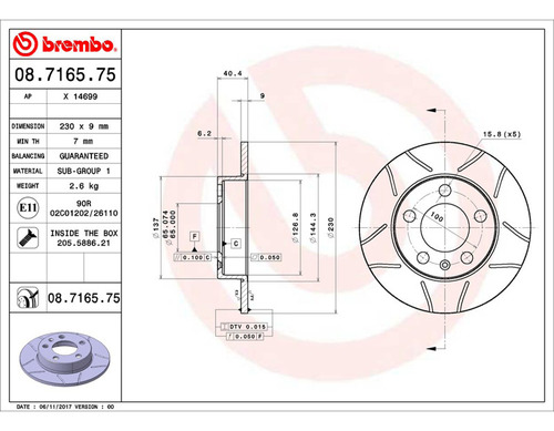 Par Discos Brembo Volkswagen Jetta Glx Vr6 2002 Trasero Foto 2