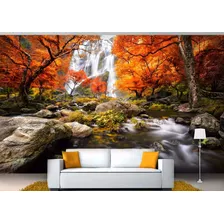 Papel De Parede 3d Paisagem Cachoeira - M² Nch04