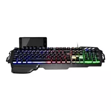 Teclado Gamer Profissional Superfície Em Metal Warrior