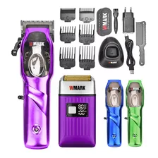 Kit Maquina Wmark Corte Ng 9003 + Ng 996 Shaver Finalização Cor Lilás 110v/220v