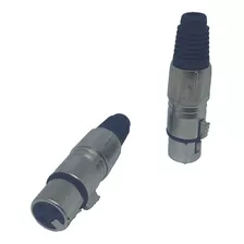 Conector Ou Plug Canon / Xlr Fêmea Csr Metal Com 20 Unidades