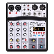 Bomge Consola Mezcladora De Sonido Portatil Bluetooth De 4 C
